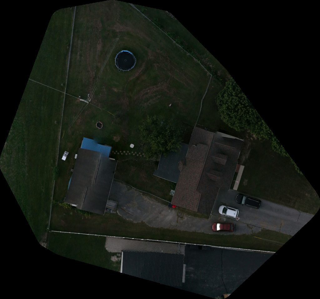 Drone map of Marks Garage Gilliam roofing Aerial drone map in Cookeville, Tn, US