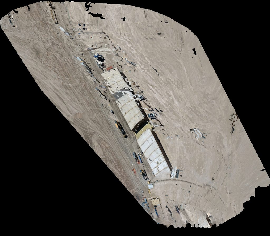 Drone map of CPV Basin Ranch Energy Center MCT in rv park Aerial drone map in Barstow, Tx, US