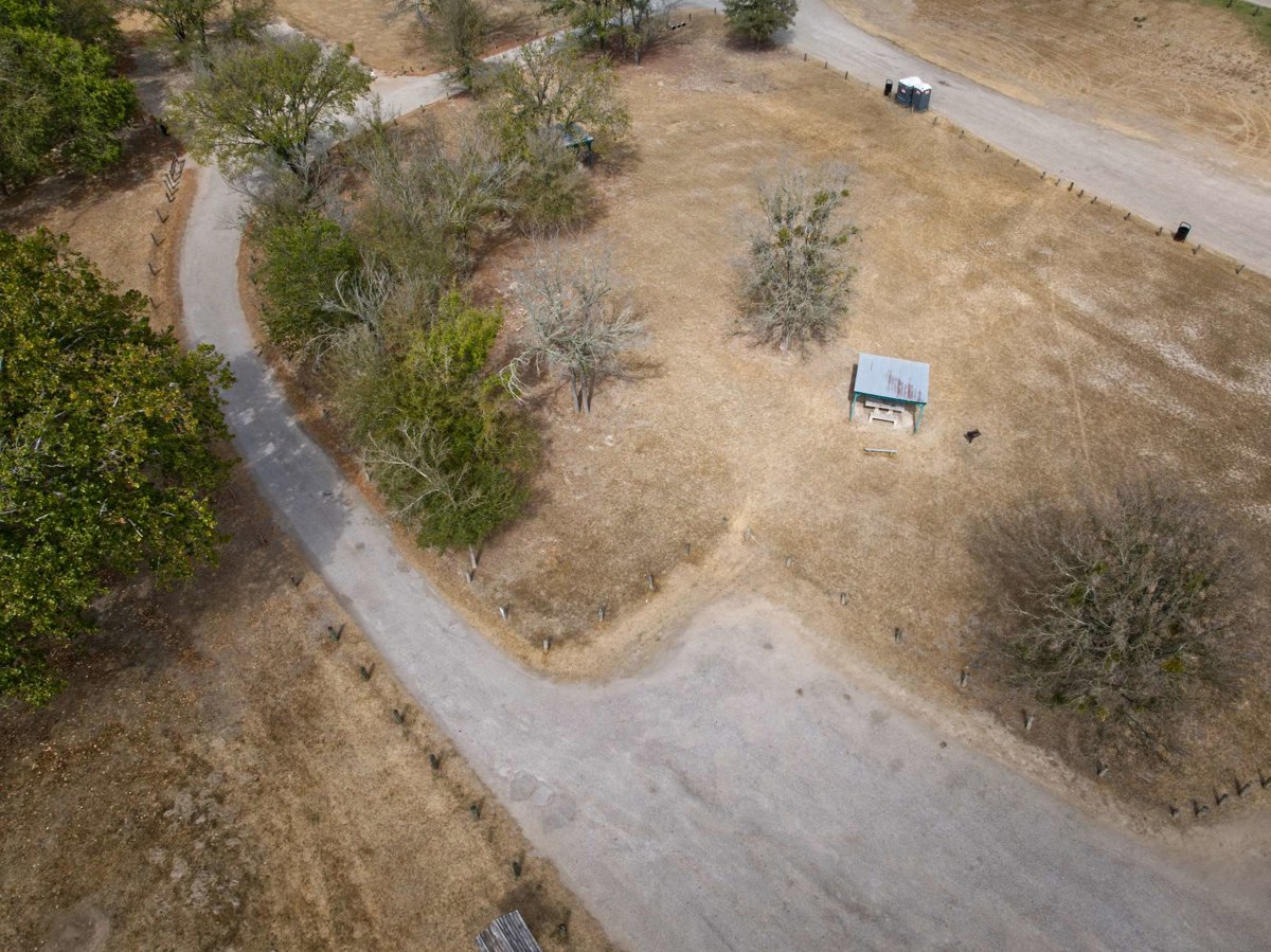 Drone 3d model of County Nature Park Colorado River Refuge Cottonwood Kings Accessible Trailhead in colorado river refuge Aerial drone 3d model in Bastrop, Tx, US