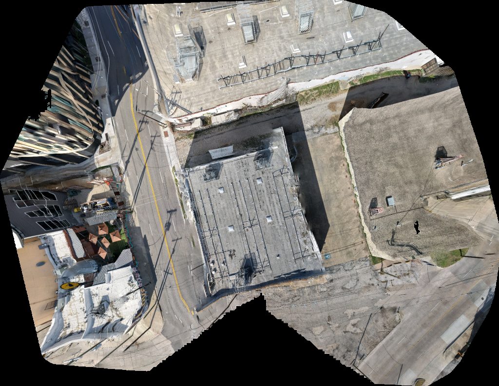 Drone map of NoiseAware Indie Verzuz in Old East Dallas Aerial drone map in Dallas, Tx, US