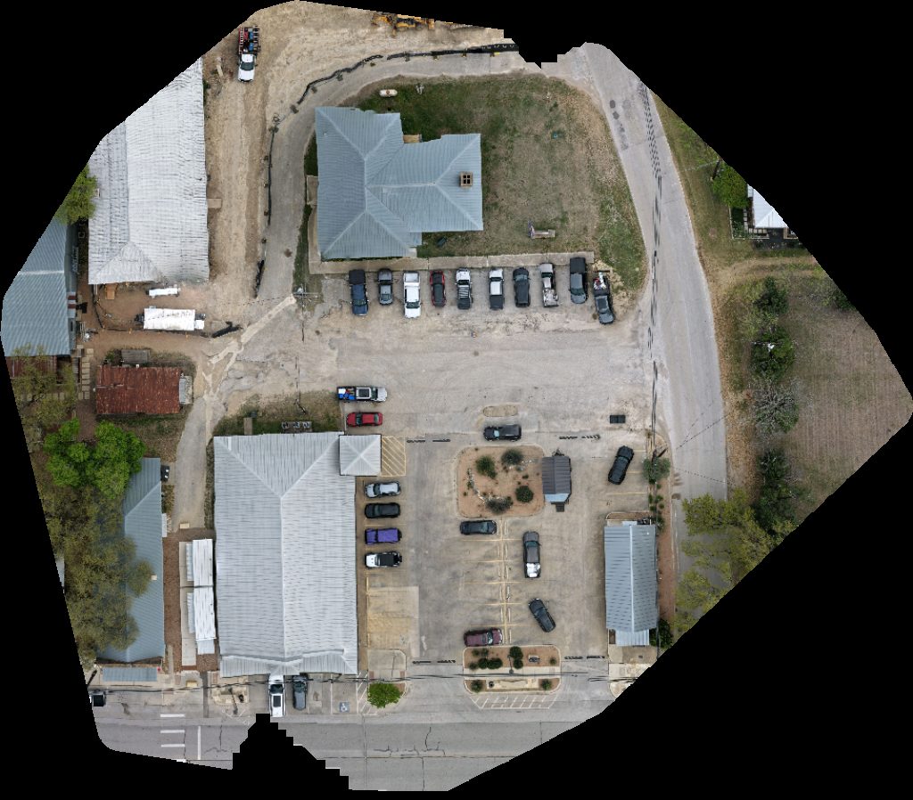 Drone map of WILD FLOWER Bridal Studio Rambo Lodge 426 in edward jones financial Aerial drone map in Dripping Springs, Tx, US