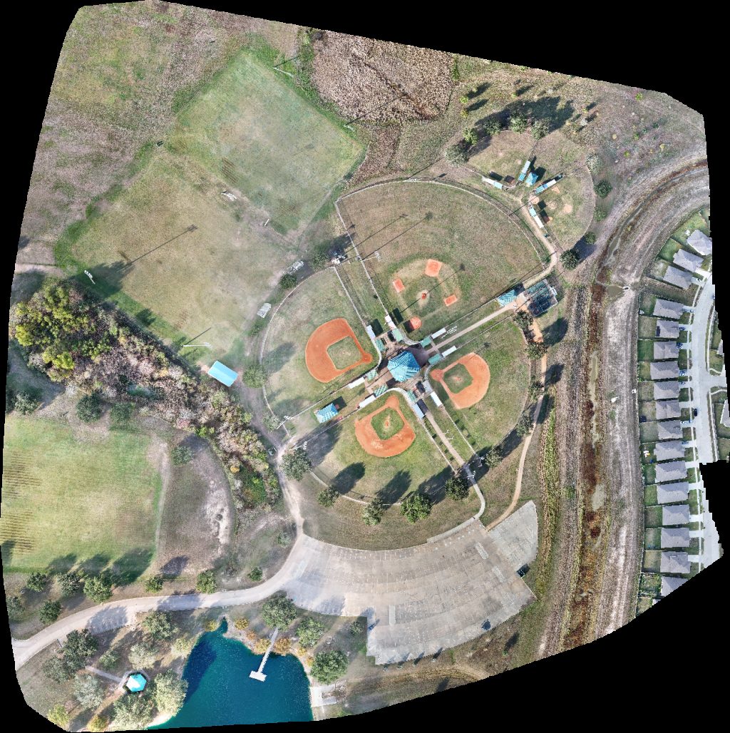 Drone map of Community Park Soccer Field 5 6 in community park Aerial drone map in Missouri City, Tx, US