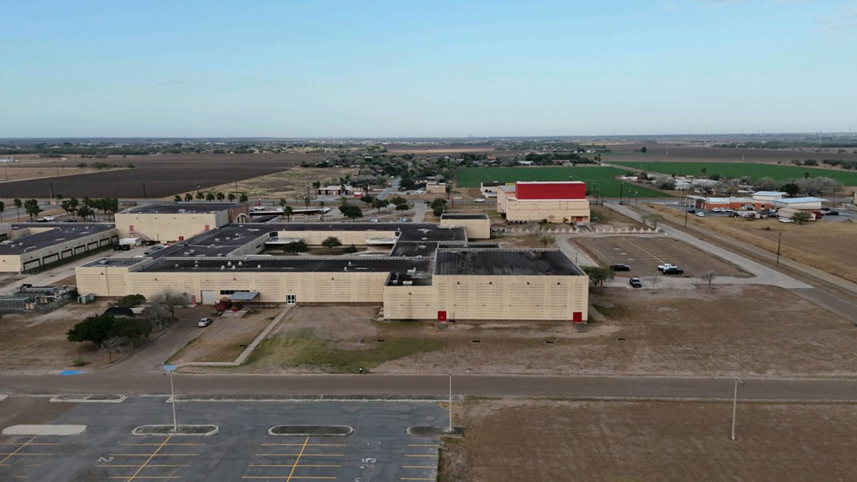 Drone 3d model of football field Red Ant Stadium Aerial drone 3d model in Progreso Lakes, Tx, US