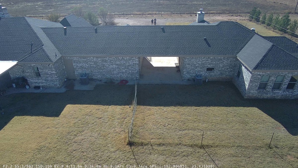 Drone 3d model of Heatwole Yard Services St Francis Mission Sisters in final descent Aerial drone 3d model in Wolfforth, Tx, US