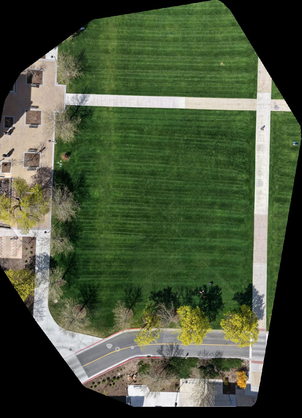 Drone map of The Quad USU Ray B West Building RWST in utah state university Aerial drone map in Logan, Ut, US