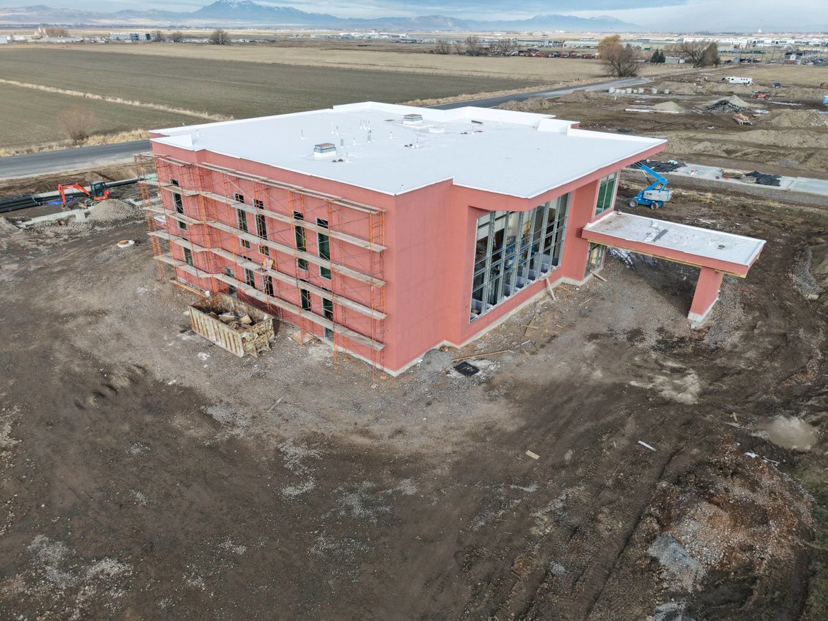 Drone 3d model of Murdock Chevrolet GMC Service in young toyota Aerial drone 3d model in Logan, Ut, US