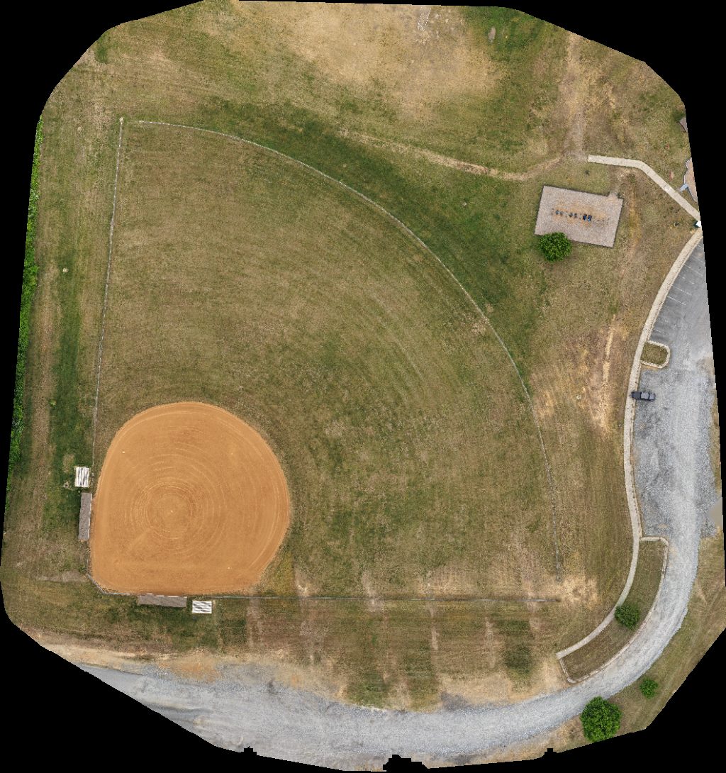 Drone map of Harrison Road Park in harrison road park Aerial drone map in Fredericksburg, Va, US