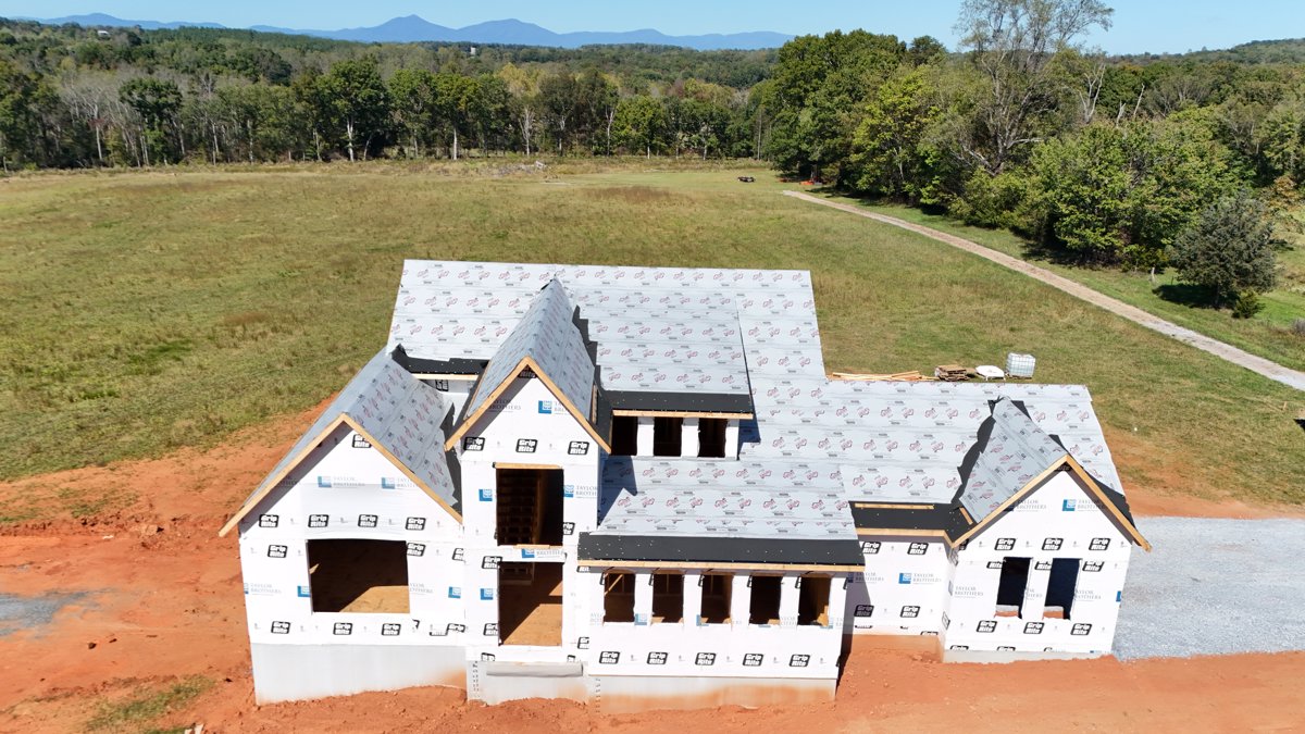 Drone 3d model of Gardner Pallets Inc Community Church in baptist church Aerial drone 3d model in Huddleston, Va, US