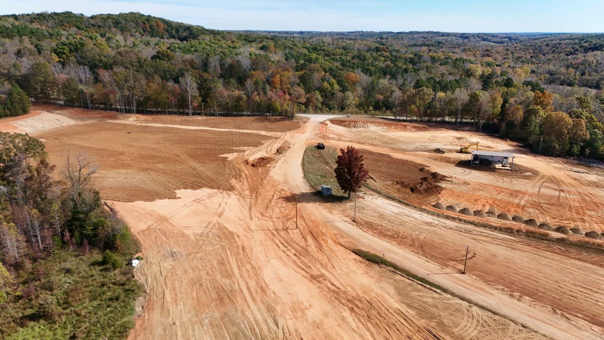 Drone 3d model of Birch Creek Motorsports Park Old Mill Primitive Baptist Church in heating air conditioning Aerial drone 3d model in Sutherlin, Va, US