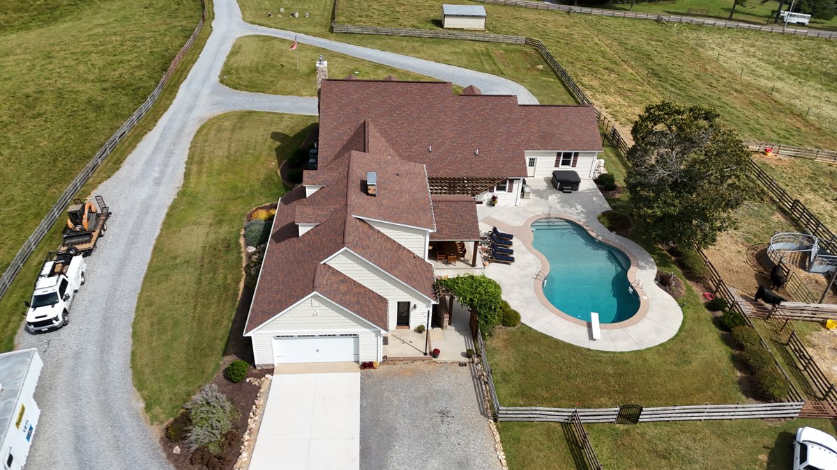 Drone 3d model of The Jones Place Otter Peaks Alpacas LLC in all size Aerial drone 3d model in Thaxton, Va, US