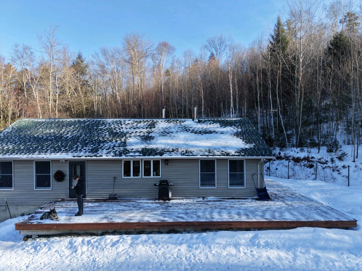 Drone 3d model of Birchmere Builders LLC little pond in monroe trail Aerial drone 3d model in Duxbury, Vt, US