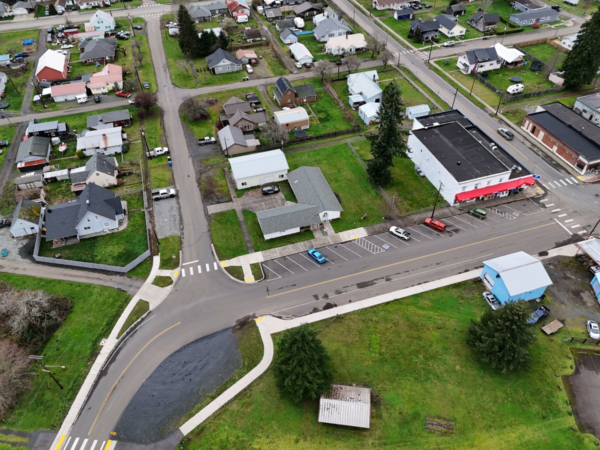 Drone 3d model of Willapa Hills State Park Trail Trailhead City Clerk Aerial drone 3d model in Pe Ell, Wa, US