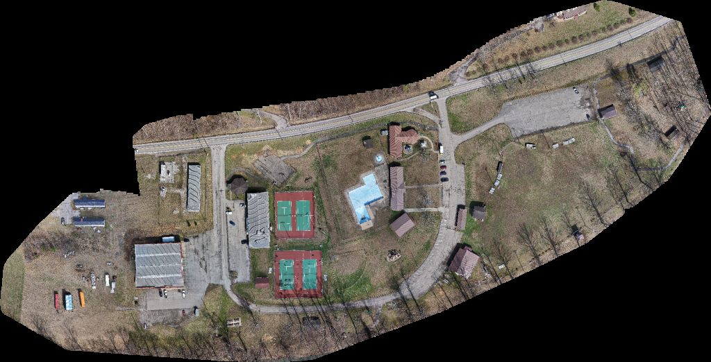 Drone map of Coal River Branch Library Community Center in boone county Aerial drone map in Racine, Wv, US