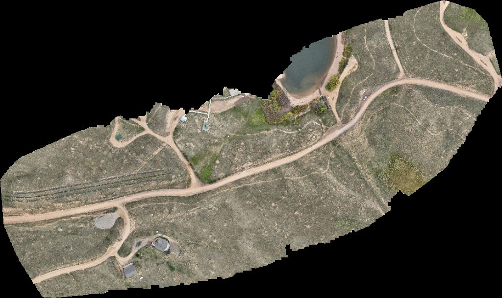 Drone map of Vault toilets Sherman Hills Campground in vault toilets Aerial drone map in Cheyenne, Wy, US