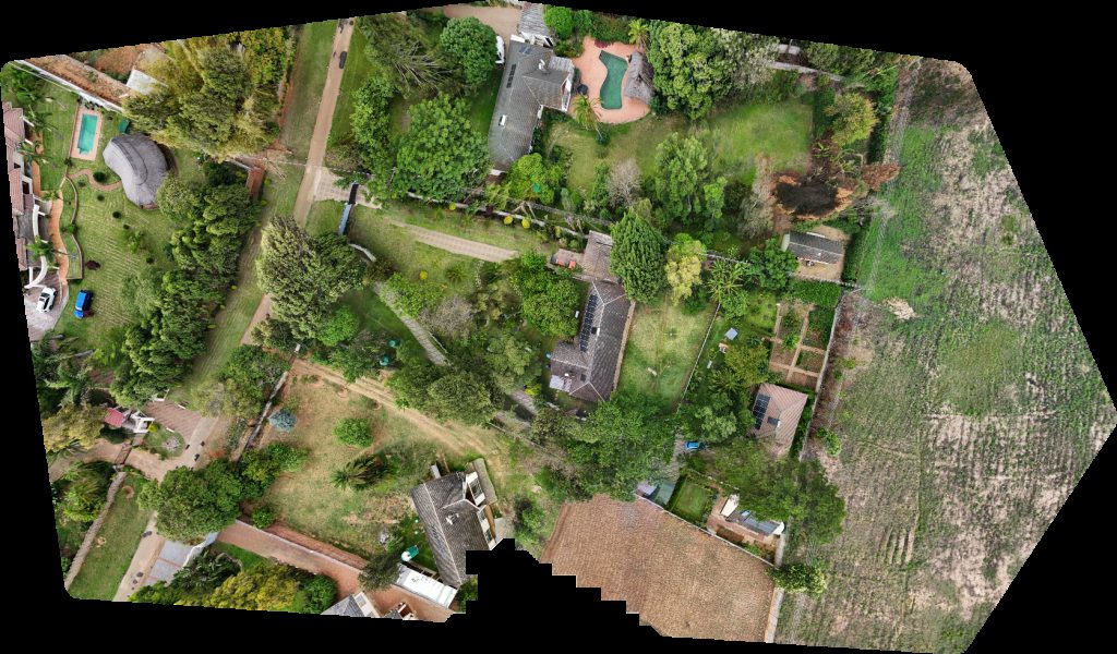 Drone map of SUG Zimbabwe The Dougal Palms Guesthouse in Harare East Aerial drone map in Harare, Harare Province, ZW